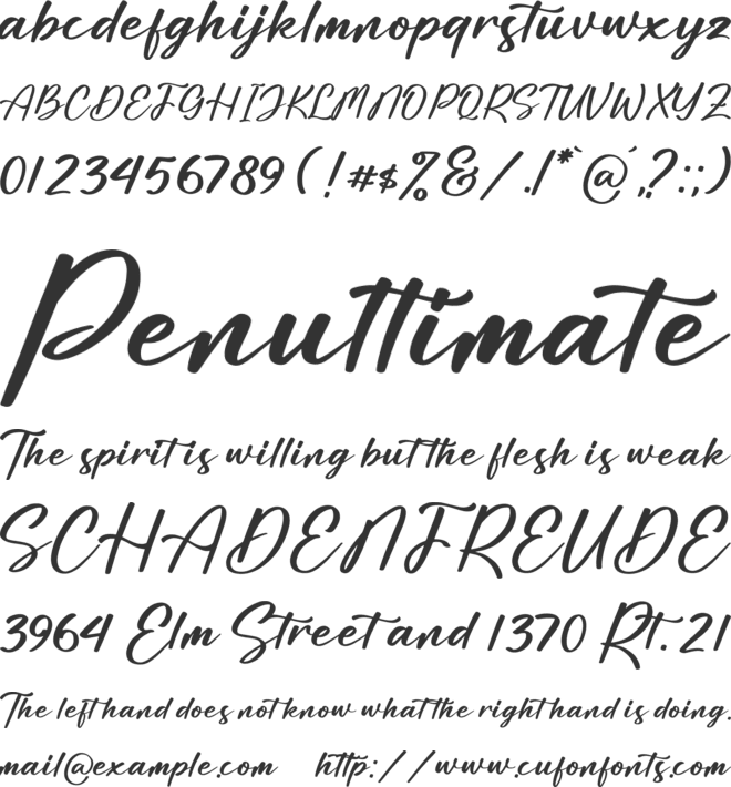 Saturday Bright font preview