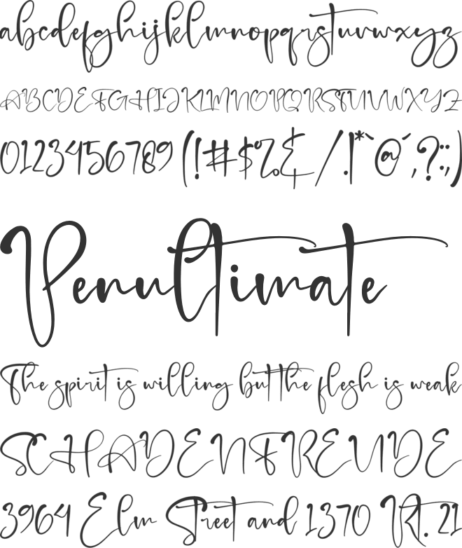 Bright Fresh font preview