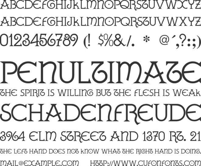 Gallaecia font preview