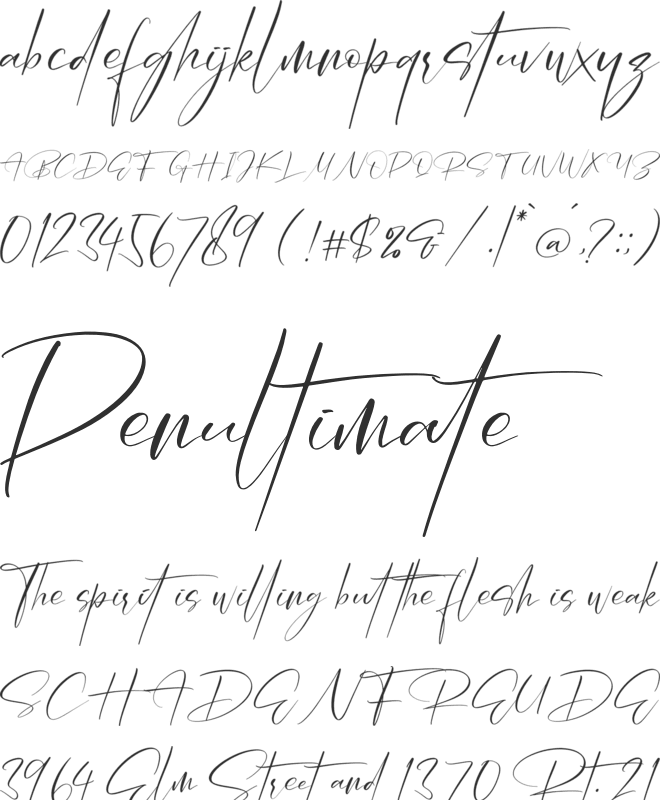 Rockystyle Signature font preview