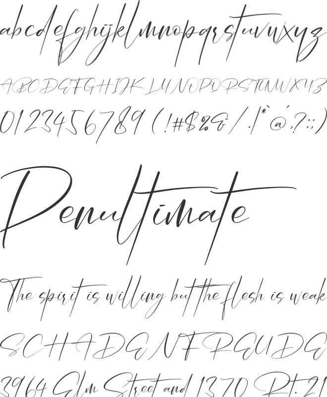 Rockystyle Signature font preview
