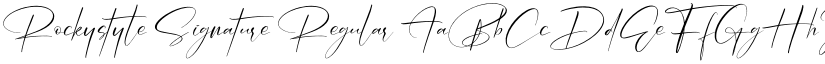 Rockystyle Signature Regular font