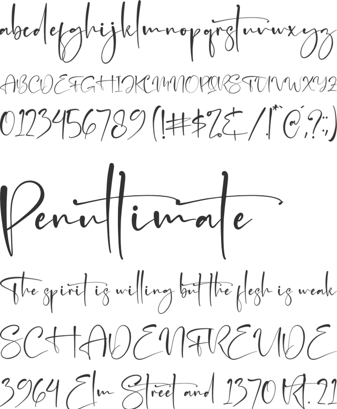 Mantilda Kristine font preview