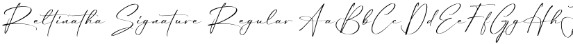 Reltinatha Signature Regular font