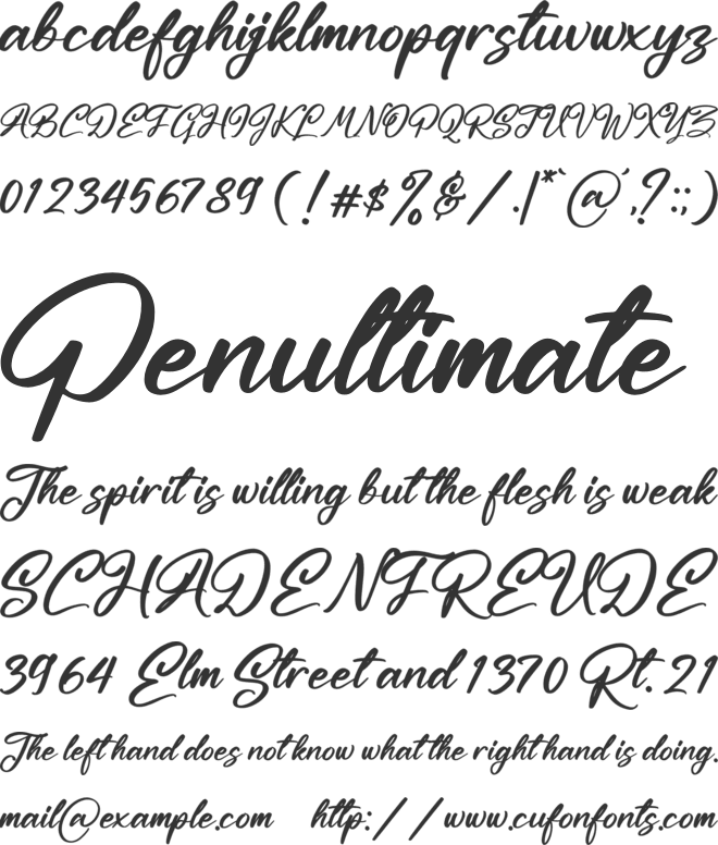 Halingtone William font preview