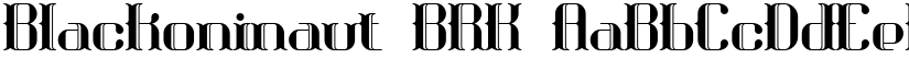 Blackoninaut BRK font