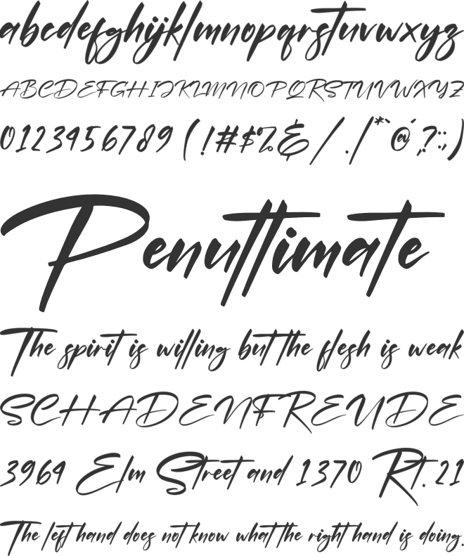 Deligante Smithasa font preview