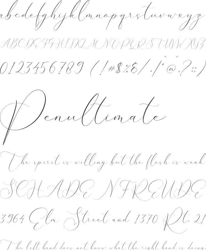 Emelystta font preview