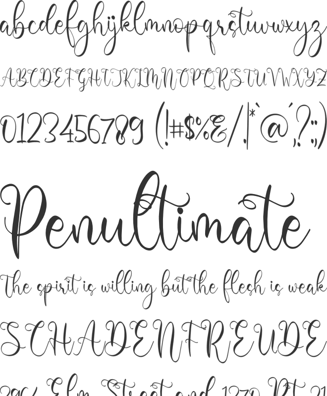 Barbara Derina font preview