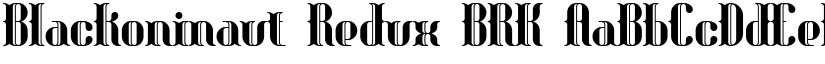 Blackoninaut Redux BRK font