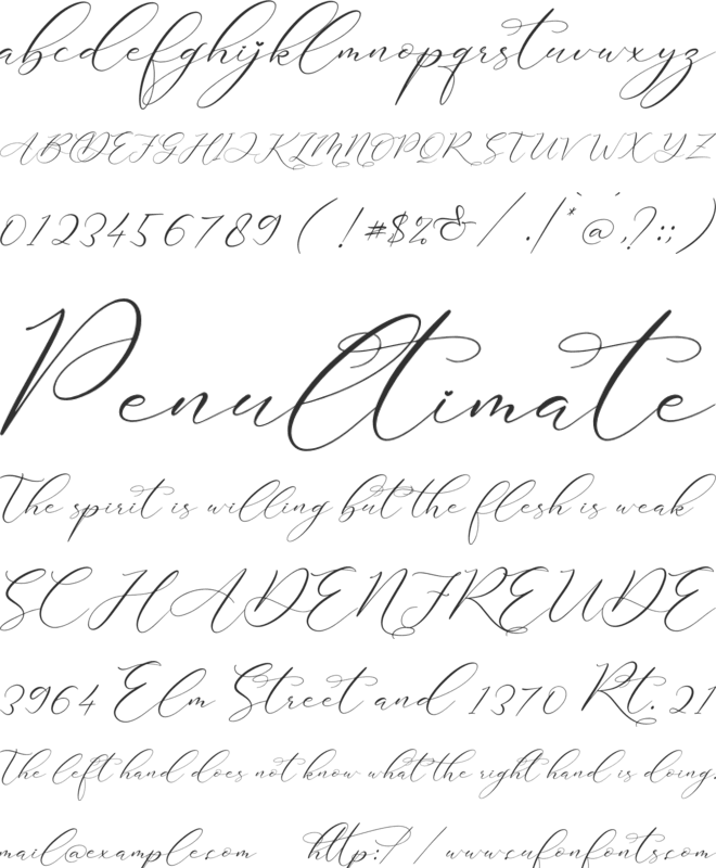 Dandelion Sweety font preview