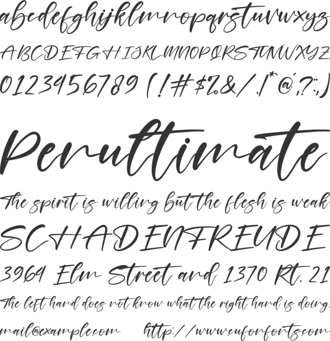 Delynta font preview