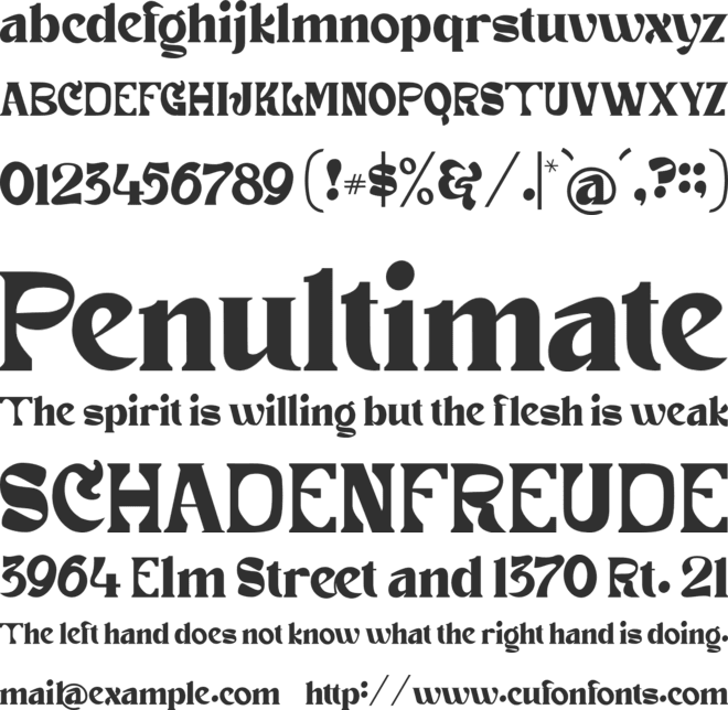 Wood Land font preview
