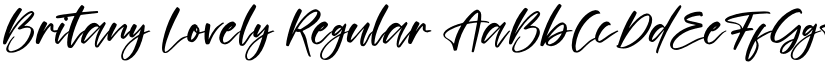 Britany Lovely Regular font