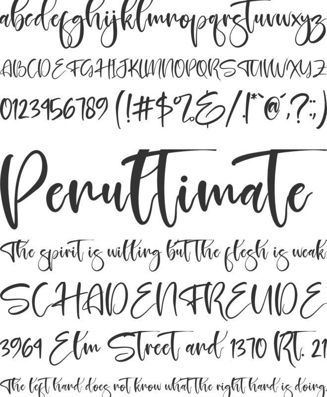 Belmondela font preview