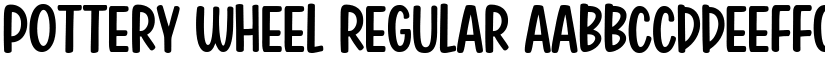 Pottery Wheel Regular font
