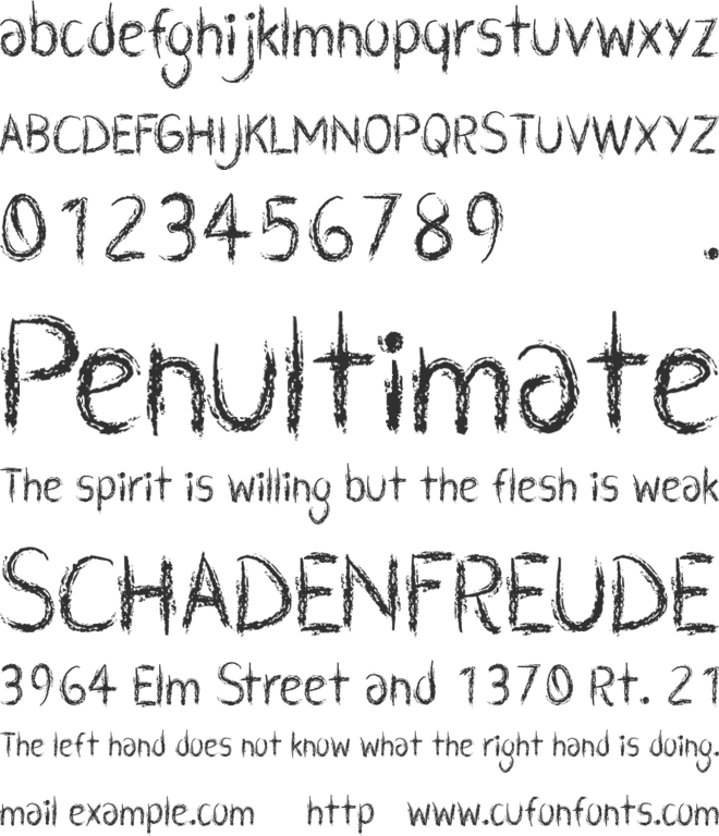 CF Zombie Party font preview