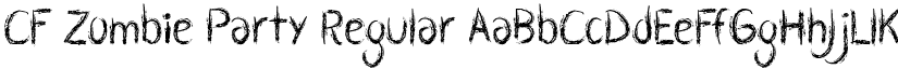 CF Zombie Party Regular font
