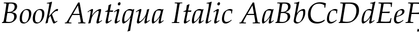 Book Antiqua Italic font
