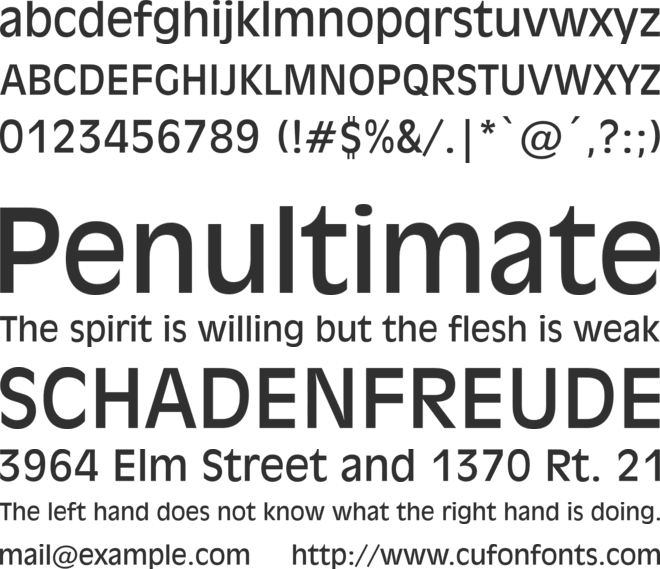 Incised 901 font preview