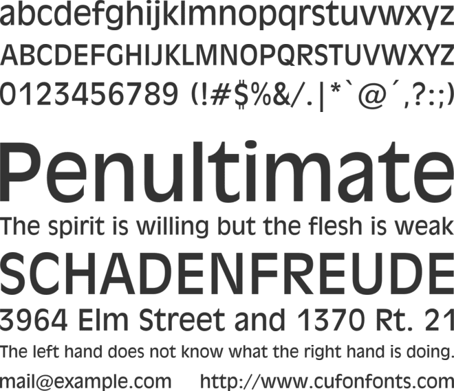 Incised 901 font preview