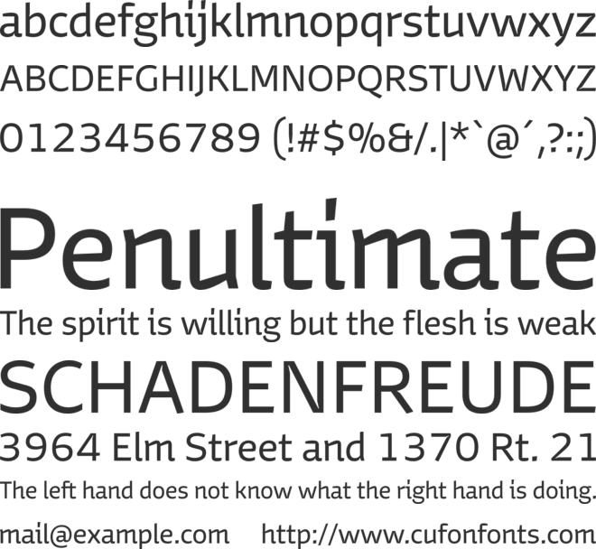 Stena font preview