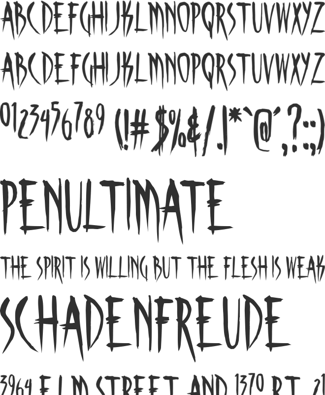 Skinner AOE font preview