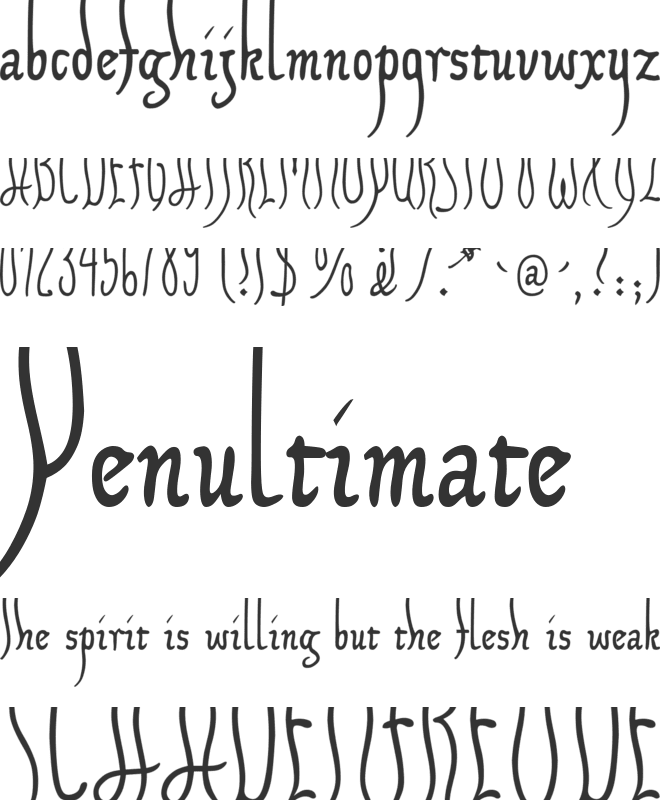 Xiparos font preview