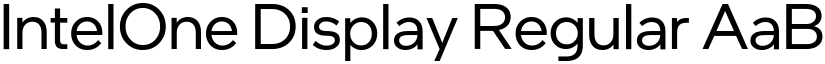 IntelOne Display font download