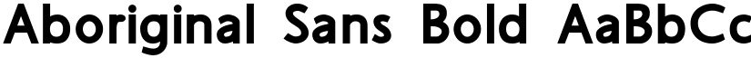 Aboriginal Sans Bold font