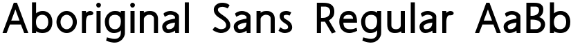 Aboriginal Sans Regular font