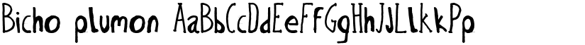 Bicho plumon font