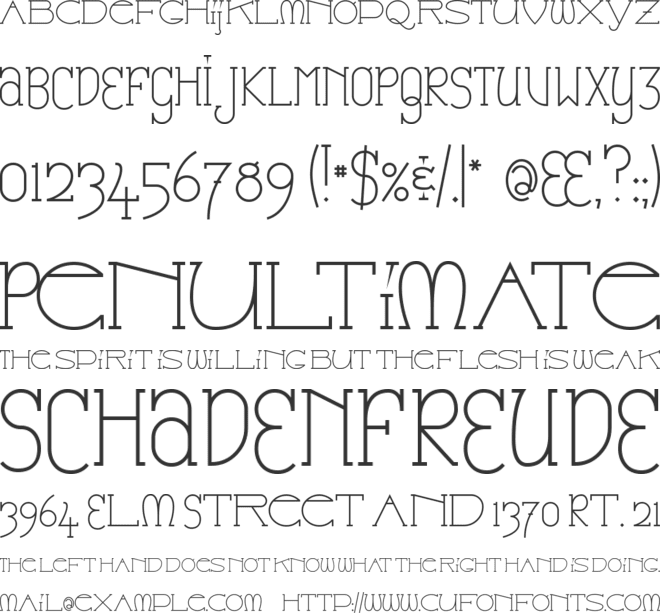 Catharsis Espresso font preview