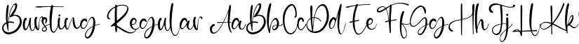 Bursting Regular font