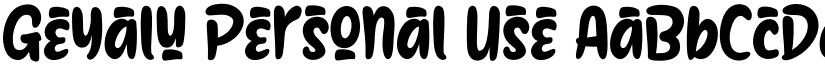 Geyalu Personal Use font