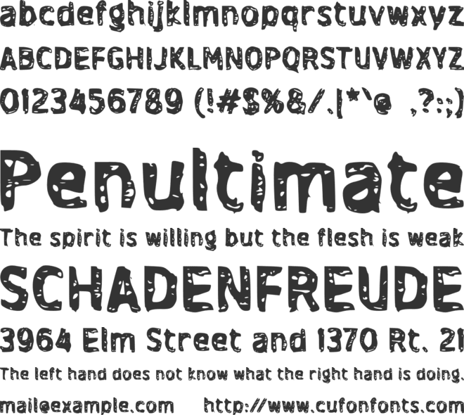 d Dengar font preview