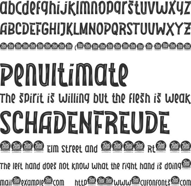 Backeth font preview