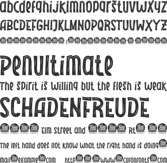 Backeth font preview