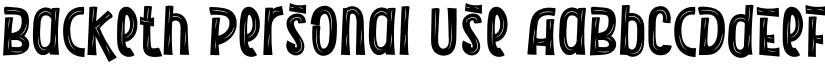 Backeth Personal Use font