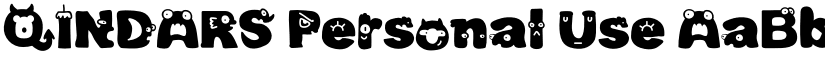 QINDARS Personal Use font