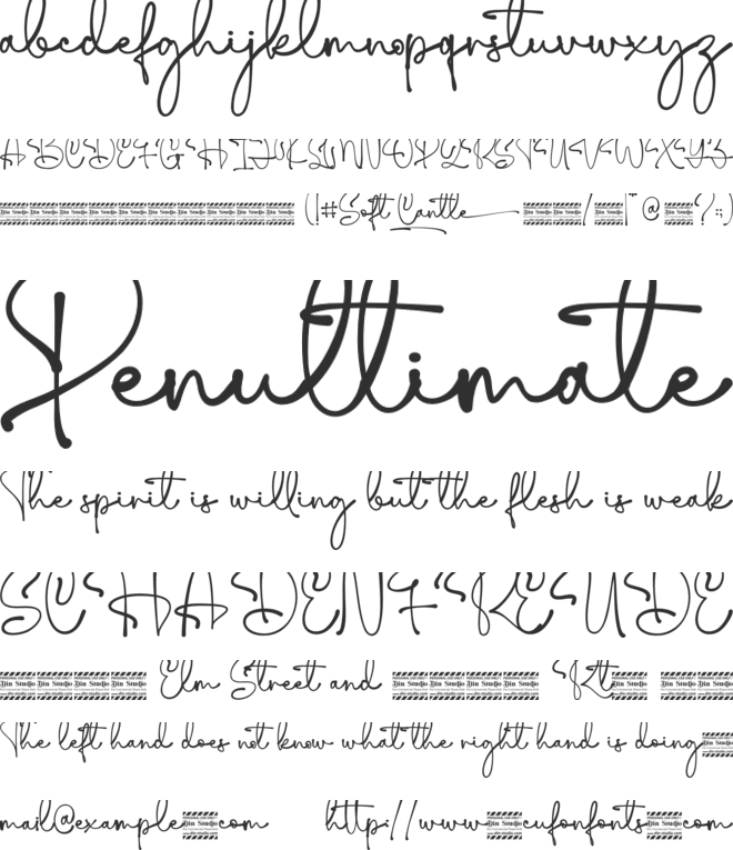 Soft Cantle Personal Use font preview