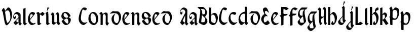 Valerius Condensed font