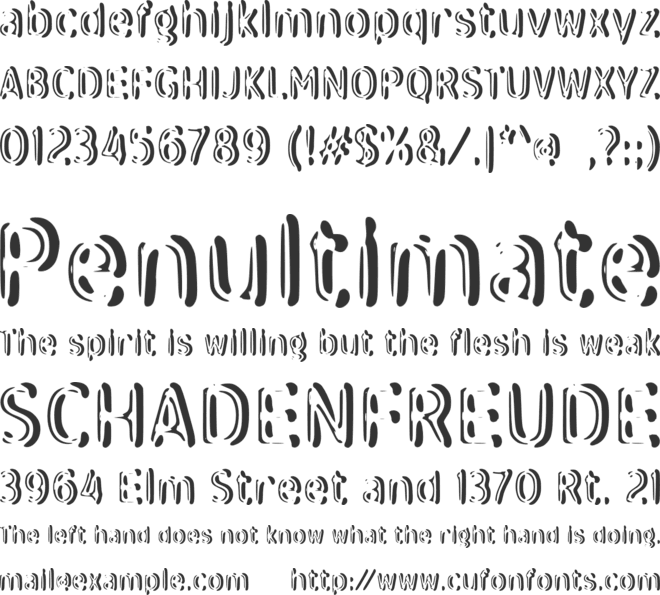 d Delikan font preview