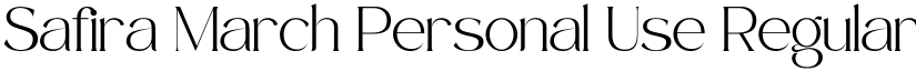 Safira March Personal Use Regular font