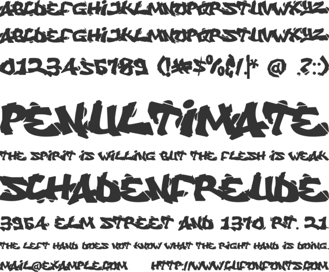 Vandalust font preview