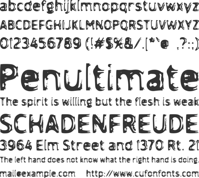 d Degan font preview