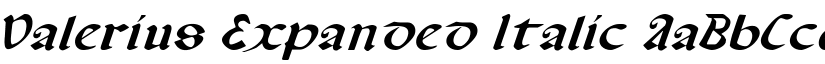 Valerius Expanded Italic font