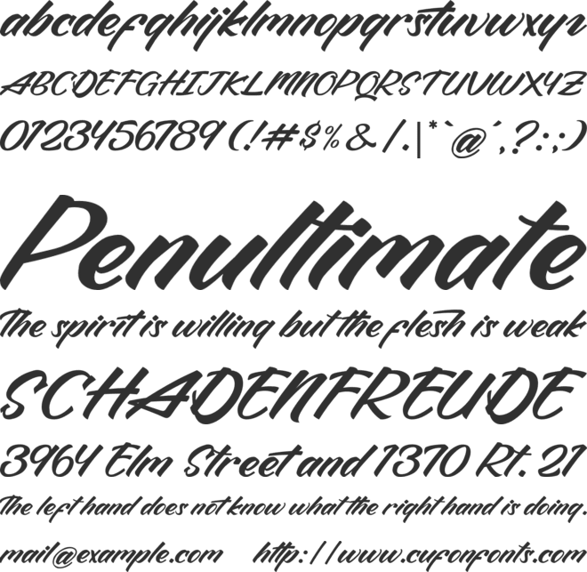 Nocturnal font preview