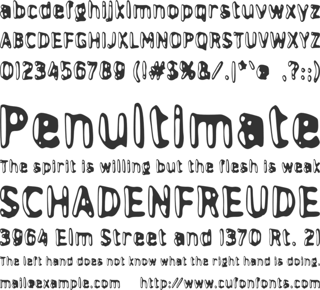 d Denine font preview