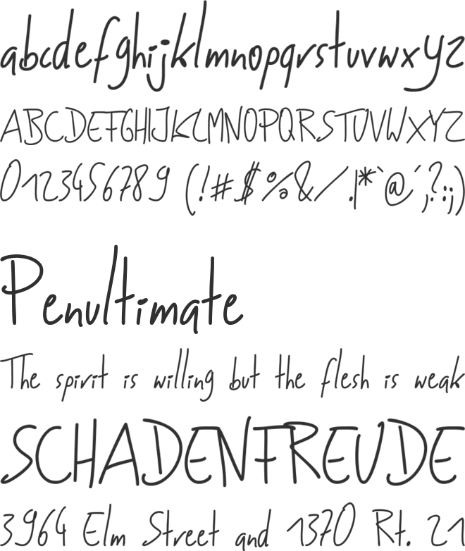 Jakobs Handwriting 2 font preview
